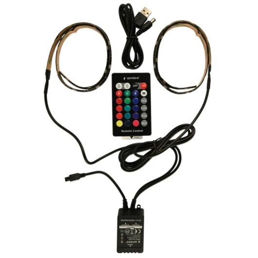 Regolo luminoso universale Gembird LED-2SU-RGB50-01 RGB USB 2x50 cm multicolore