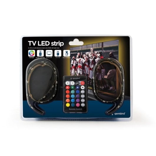 Regolo luminoso universale Gembird LED-2SU-RGB50-01 RGB USB 2x50 cm multicolore