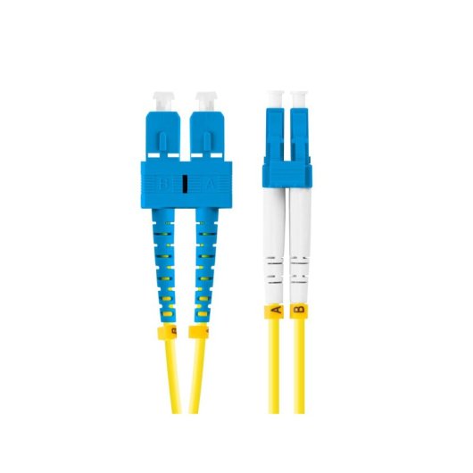 Cable de fibra óptica Lanberg FO-SULU-SD11-0050-YE 5m G.657.A1 SC a LC amarillo