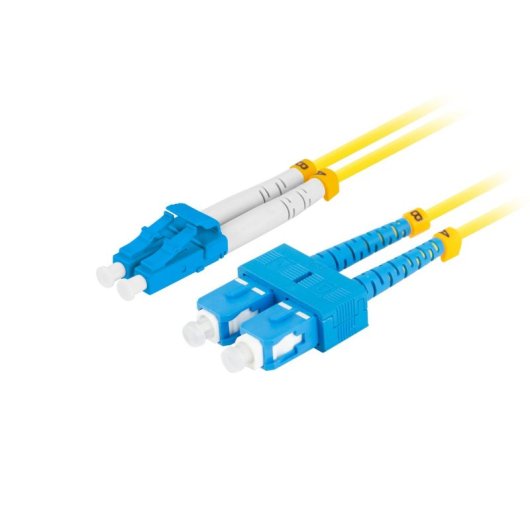 Cable de fibra óptica Lanberg FO-SULU-SD11-0050-YE 5m G.657.A1 SC a LC amarillo