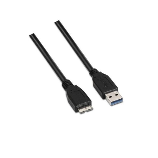 Cable AISENS A105-0044 USB 3.0 A Macho-Micro USB B Macho 2m 5Gbps 9W Apantallado Negro