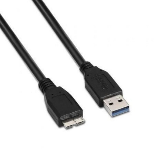 Cable AISENS A105-0044 USB 3.0 A Macho-Micro USB B Macho 2m 5Gbps 9W Apantallado Negro