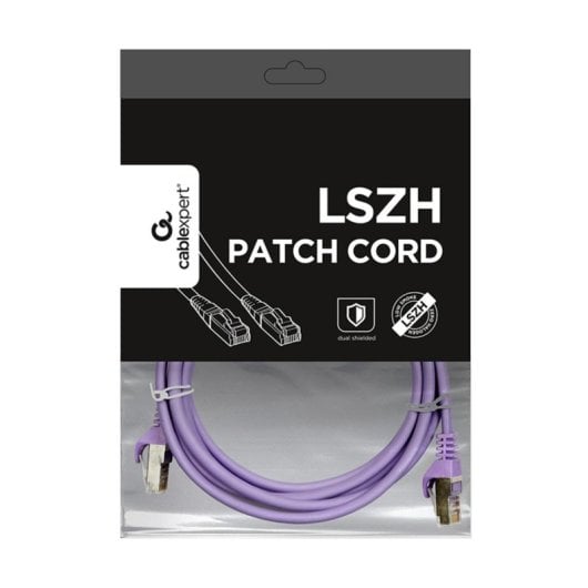 Cabo Gembird Cat6a S/FTP Chapado Ouro 1m Violeta RJ45 RJ45