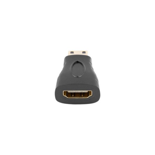 Adaptador HDMI Lanberg AD-0037-BK conector HDMI a HDMI Mini-C chapado en oro negro
