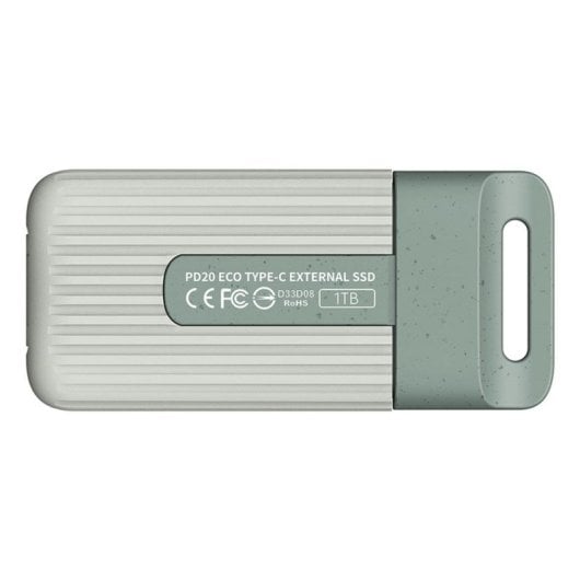 Disque Dur Team Group PD20 ECO Mini 2TB SSD USB Type C 1000MB/s Gris Turquoise