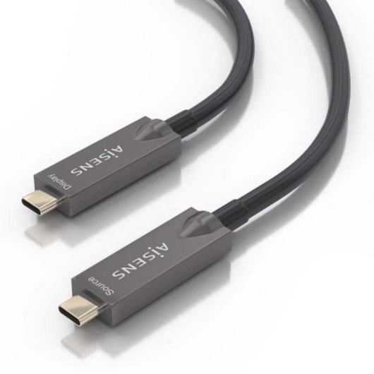 Cable USB-C Aisens AOC A157-0884 7.5m 10Gbps 60W 4K DisplayPort Activo Fibra+Cobre