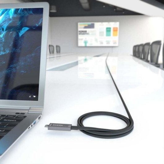 Cable USB-C Aisens AOC A157-0884 7.5m 10Gbps 60W 4K DisplayPort Activo Fibra+Cobre