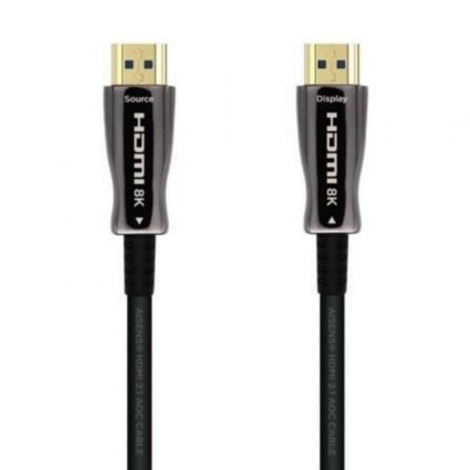 Cable HDMI AISENS A153-0524 8K@60Hz 4K@120Hz 100m Activo AOC Fibra Óptica OFC 48Gbps