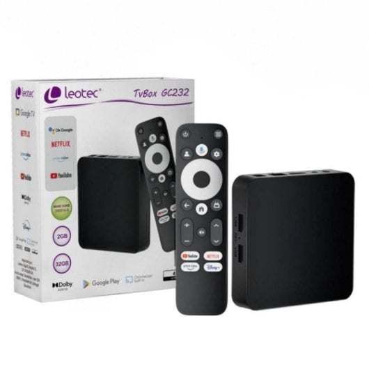 TV Box Leotec LETVBOXGC06 Amlogic S905Y4 2GB RAM 32GB eMMC Google TV 12