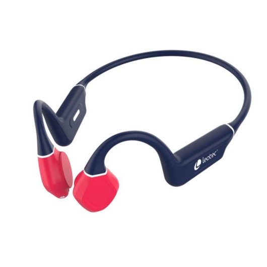 Auricular Leotec LEBONE03 KURI Conducción Ósea Bluetooth 5.4 Multipunto IPX5 8-12h Azul/Rojo