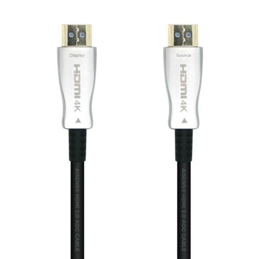 Cavo HDMI Aisens V2.0 AOC Premium 20m 18Gbit/s 4K Fibra Ottica Oro ARC