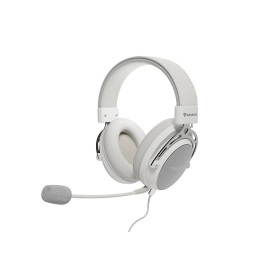 Auriculares Genesis con cable 53mm micrófono desmontable ligeros blancos para gaming