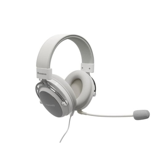 Auriculares Genesis con cable 53mm micrófono desmontable ligeros blancos para gaming