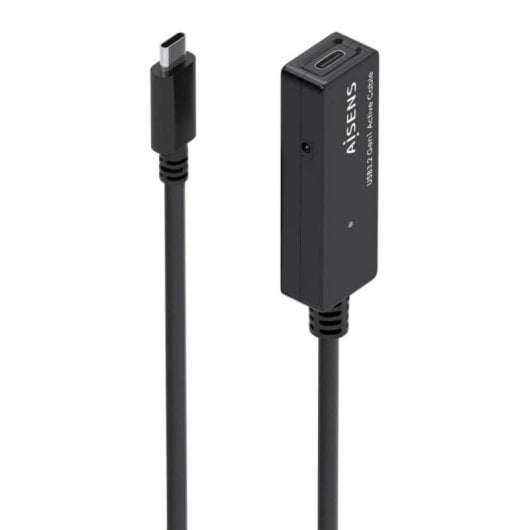 Cable USB-C Aisens A107-0869 Prolongador 5m Negro Amplificador USB 3.2 Gen1x1 5Gbps