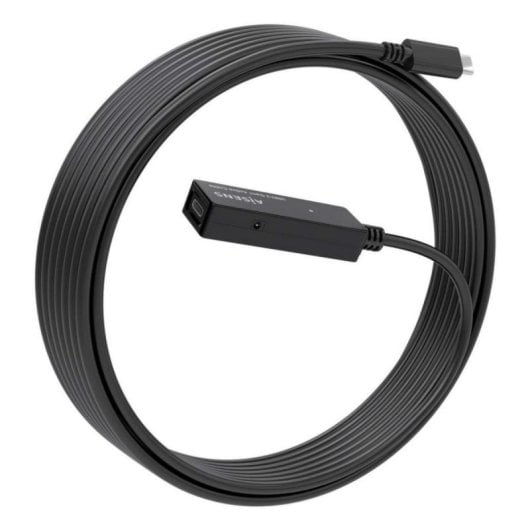 Cable USB-C Aisens A107-0869 Prolongador 5m Negro Amplificador USB 3.2 Gen1x1 5Gbps