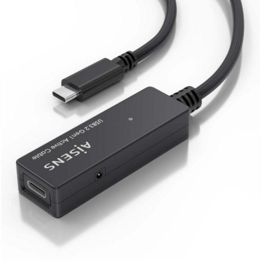 Cable USB-C Aisens A107-0869 Prolongador 5m Negro Amplificador USB 3.2 Gen1x1 5Gbps