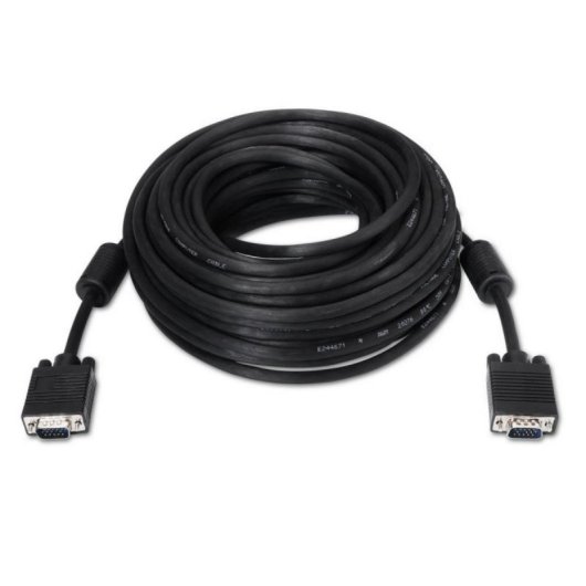 Cable SVGA Aisens A113-0075 15m Doble Apantallado Ferrita HDB15 Macho Negro