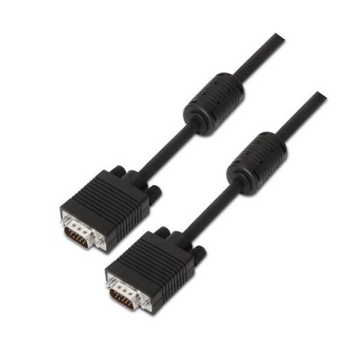 Cable SVGA Aisens A113-0075 15m Doble Apantallado Ferrita HDB15 Macho Negro