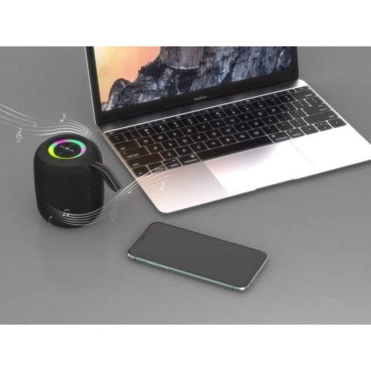 Altavoces Gembird Portátil Inalámbrico 8W Bluetooth LED RGB Micro SD/FM/AUX