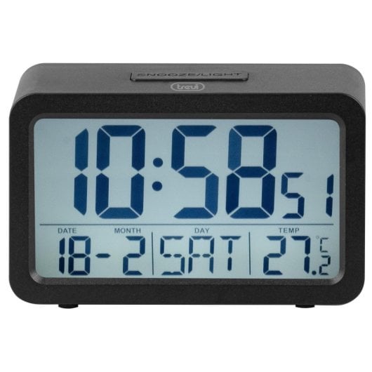 Reloj despertador digital Trevi SLD 3P60 Negro termómetro temporizador calendario retroiluminación