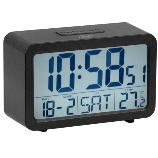 Reloj despertador digital Trevi SLD 3P60 Negro termómetro temporizador calendario retroiluminación