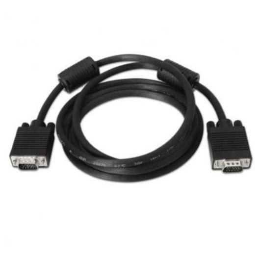 Cable SVGA AISENS A113-0073 VGA HDB15 Macho-Macho 6m Doble Apantallado Ferrita Negro