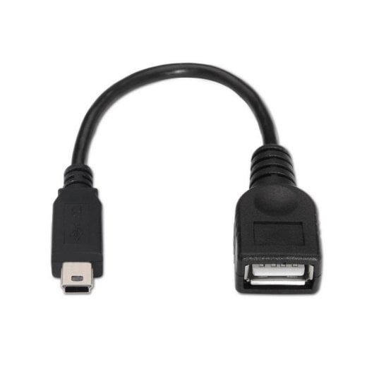 Cavo USB 2.0 OTG AISENS A101-0033 Mini B Macho - A Hembra Nero 15cm