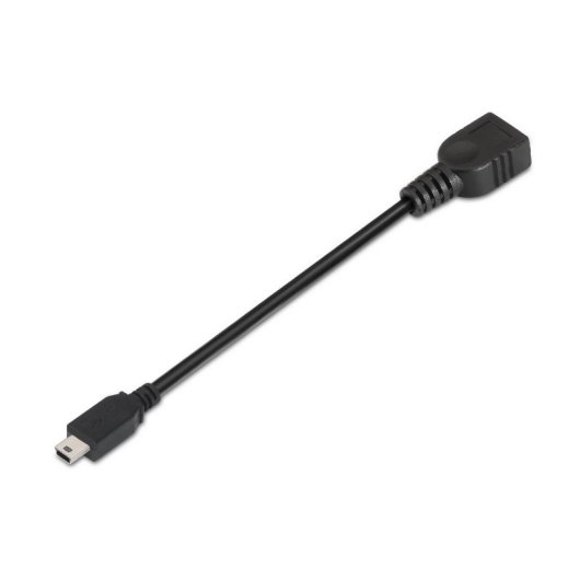 Cavo USB 2.0 OTG AISENS A101-0033 Mini B Macho - A Hembra Nero 15cm