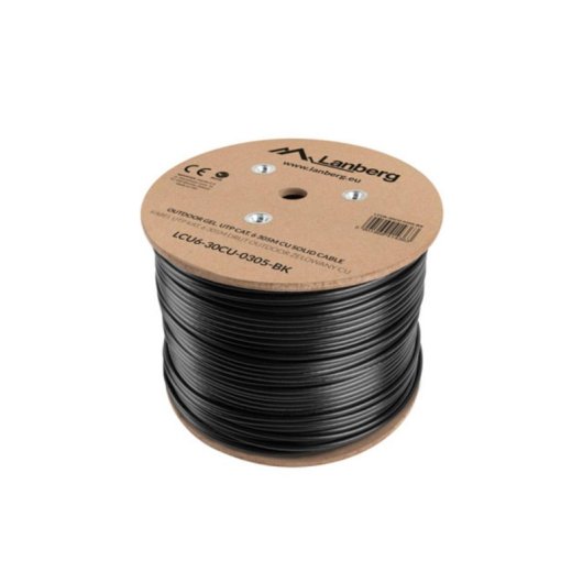 Cable de red Lanberg LCU6-30CU-0305-BK 305m Cat6 U/UTP Negro