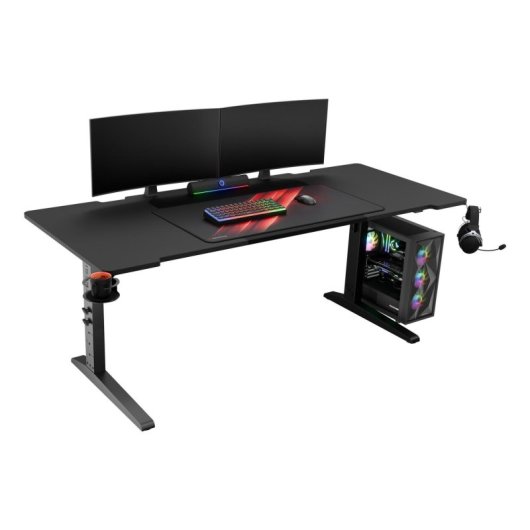 Mesa Gaming GENESIS Holm Modular 180cm Acero y MDF Iluminación LED Modularidad Total