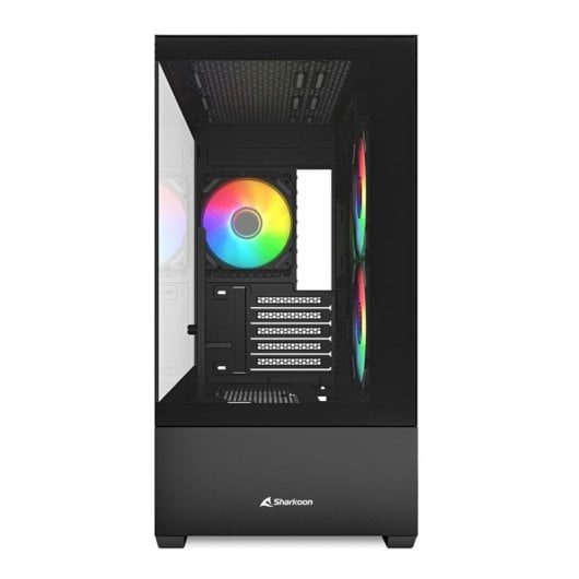 Boîtier Sharkoon MK6 RGB Midi Tower PC Blanc Micro ATX Avec Ventilateurs RGB