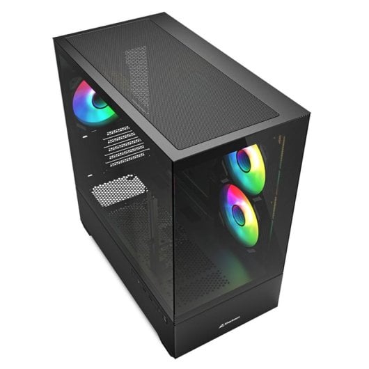 Boîtier Sharkoon MK6 RGB Midi Tower PC Blanc Micro ATX Avec Ventilateurs RGB