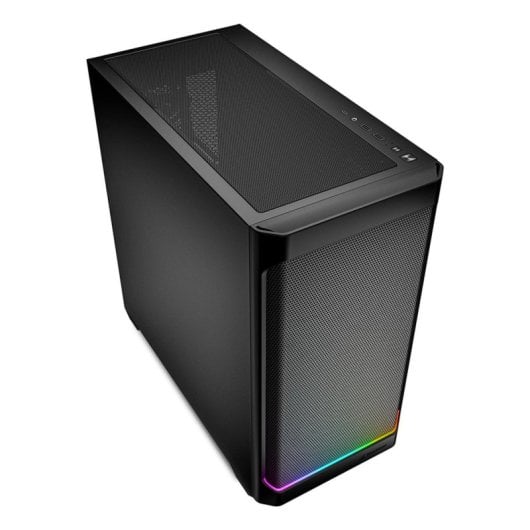 Boîtier Sharkoon MK4 RGB Strip Micro Tour Noir Supporte ATX et Mini-ITX