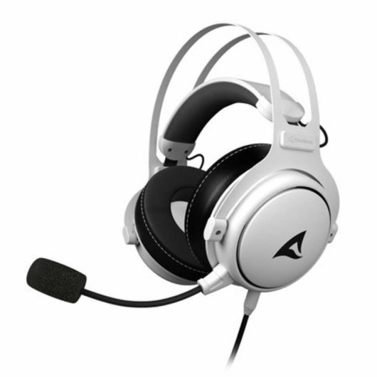 Auriculares Sharkoon Skiller SGH50 com fio para jogos preto e branco