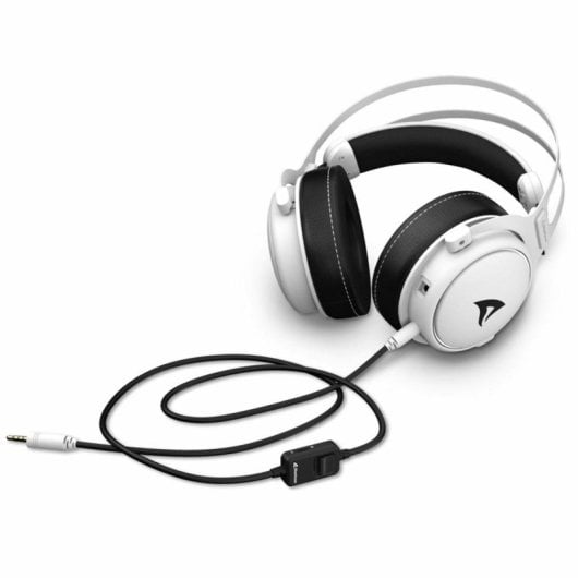 Auriculares Sharkoon Skiller SGH50 com fio para jogos preto e branco