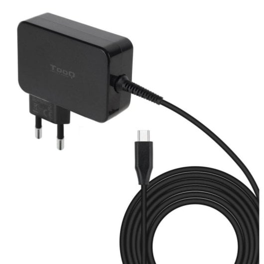 Cargador portátil TooQ TQLC-USBCGAN100PD GaN USB-C PD 100W 1 Puerto 1.8m Negro