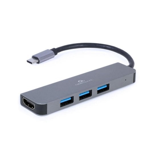Hub Gembird 3 ports USB 3.2 Gen 1 HDMI 4K modèle A-CM-COMBO2-01 en métal