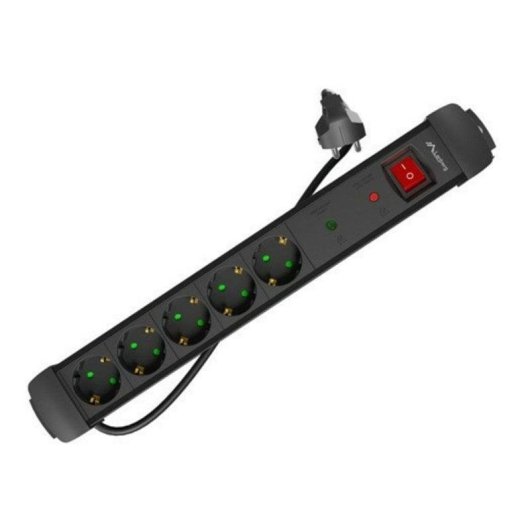 Multiprise Lanberg SP1-05F-0500-BK 5 prises avec protection surcharge 5m