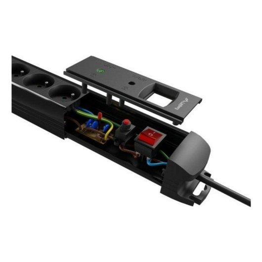 Multiprise Lanberg SP1-05F-0500-BK 5 prises avec protection surcharge 5m
