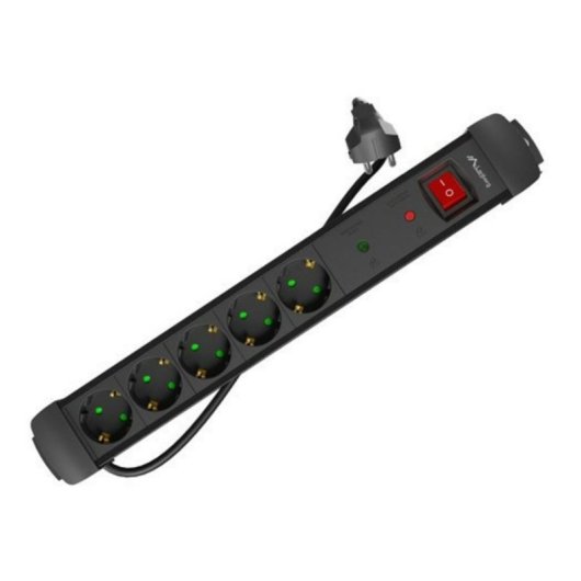 Multiprise Lanberg SP1-05F-0500-BK 5 prises avec protection surcharge 5m