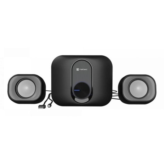 Minicadena de música NATEC NGL-2111 Negro 3W 3.5mm Woofer 7,62cm Control Giratorio