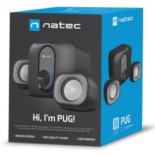 Minicadena de música NATEC NGL-2111 Negro 3W 3.5mm Woofer 7,62cm Control Giratorio
