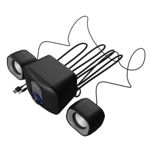 Minicadena de música NATEC NGL-2111 Negro 3W 3.5mm Woofer 7,62cm Control Giratorio