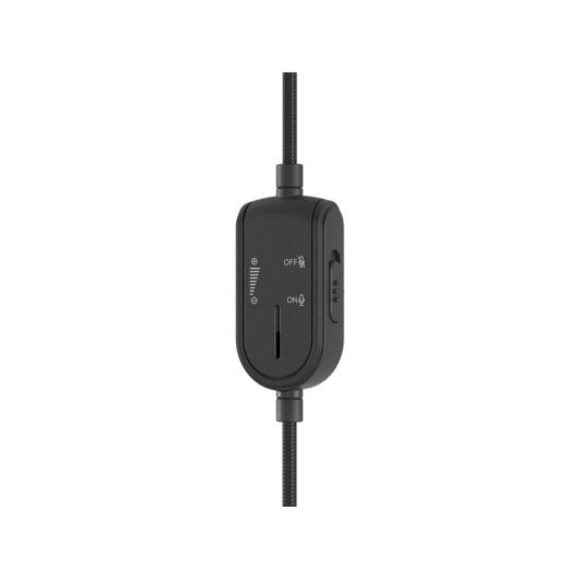 Auriculares Genesis con cable, micrófono retráctil, control de volumen, negro y rojo