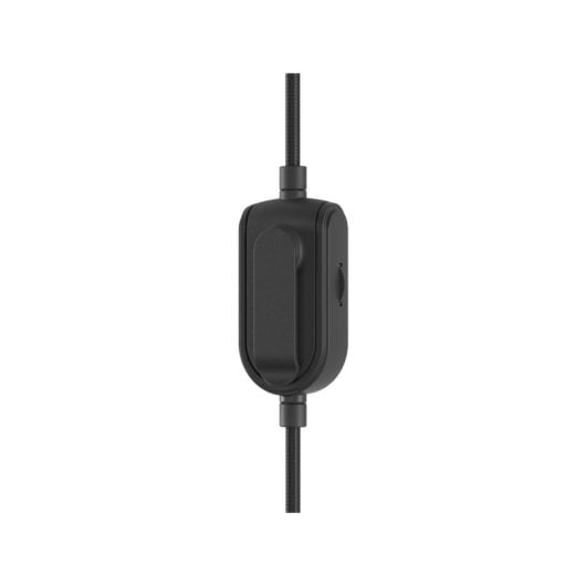 Auriculares Genesis con cable, micrófono retráctil, control de volumen, negro y rojo