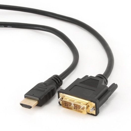 Cable Gembird HDMI a DVI-D 5m Macho/Macho Conectores Dorados Negro