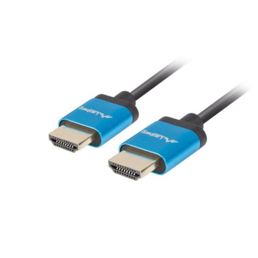 Cable HDMI Lanberg CA-HDMI-22CU-0010-BK 1m HDMI 2.0 Macho-Macho 3D 18 Gbit/s Negro/Azul