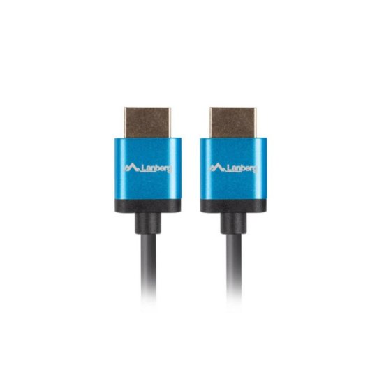 Cable HDMI Lanberg CA-HDMI-22CU-0010-BK 1m HDMI 2.0 Macho-Macho 3D 18 Gbit/s Negro/Azul