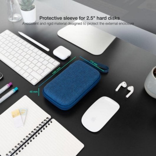 Estuche Protector TooQ TQBC-E2503PB Rígido Azul Pacífico 2.5" Estuche Protector TooQ TQBC-E2503PB Rígido Azul Pacífico 2.5"
