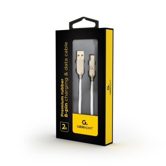 Cable Lightning Cablexpert CC-USB2R-AMLM-2M-W 2m USB A Macho Blanco RoHS